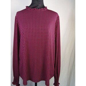 Adrianna Pappell Blouse Smocked Cuffs